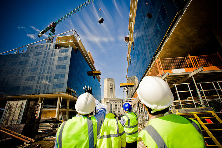Ground-up construction site